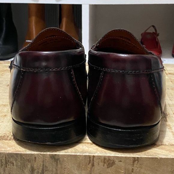 Johnston & Murphy Men Hayes Burgundy Leather Tassel Loafer Slip-on Shoes SZ 8.5 - Picture 5 of 8